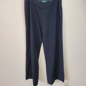 Hobbs made in England High Rize Wide Leg  100% wool pants Career Travel  size 16